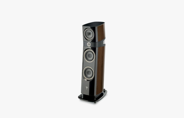 diffusori focal sopra n.2 legno scuro